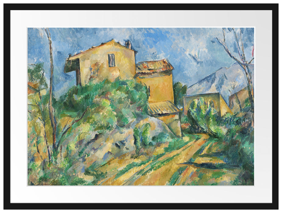 Paul Cézanne - Das Haus Maria am Weg zum Château Noir Passepartout Rechteckig 80