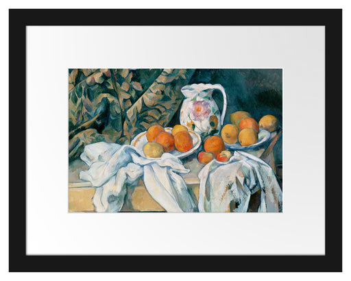 Paul Cézanne - Stillleben mit Vorhang Passepartout Rechteckig 30