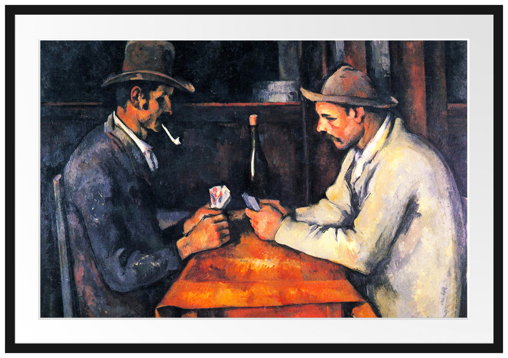 Paul Cézanne - Die Kartenspieler  Passepartout Rechteckig 100