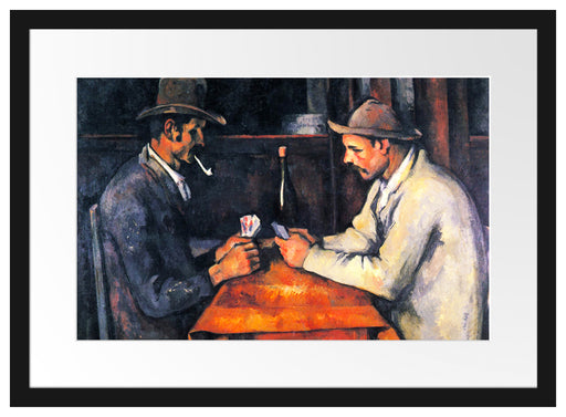 Paul Cézanne - Die Kartenspieler  Passepartout Rechteckig 40