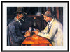Paul Cézanne - Die Kartenspieler  Passepartout Rechteckig 80