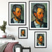 Paul Cézanne - Portrait of Victor Chocquet  Passepartout Wohnzimmer Rechteckig