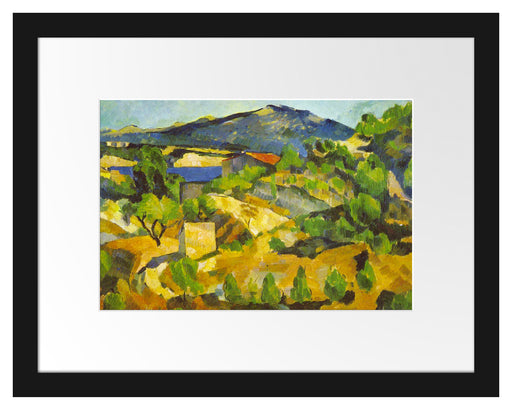 Paul Cézanne - Berge in der Provence Passepartout Rechteckig 30