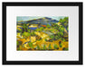 Paul Cézanne - Berge in der Provence Passepartout Rechteckig 30