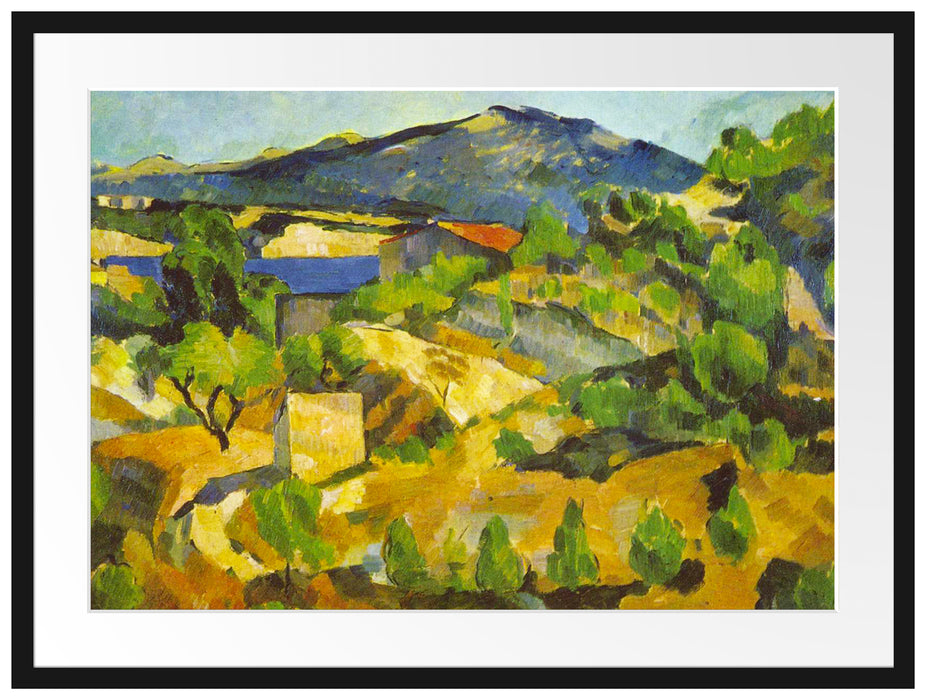Paul Cézanne - Berge in der Provence Passepartout Rechteckig 80