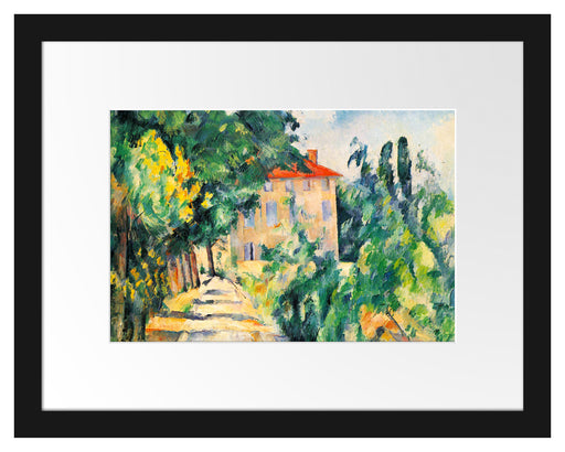 Paul Cézanne - Haus mit rotem Dach  Passepartout Rechteckig 30