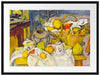 Paul Cézanne - Stillleben mit Korb Passepartout Rechteckig 80