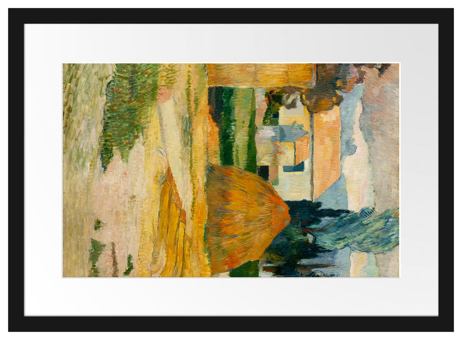 Paul Gauguin - Landschaft bei Arles Passepartout Rechteckig 40