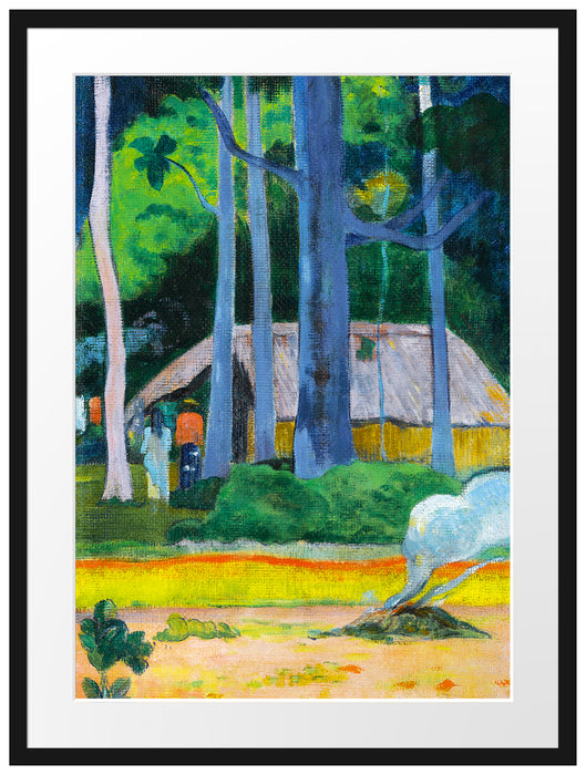 Paul Gauguin - CABANE SOUS LES ARBRES Passepartout Rechteckig 80