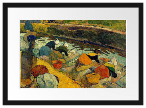 Paul Gauguin - Waschfrauen in Arles  Passepartout Rechteckig 40