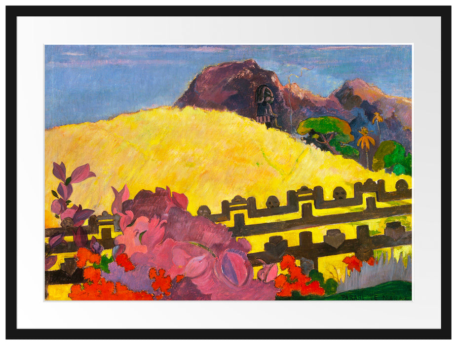 Paul Gauguin - Der heilige BergPARAHI TE MARAE Passepartout Rechteckig 80