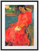 Paul Gauguin - Frau im rotem Kleid  Passepartout Rechteckig 80