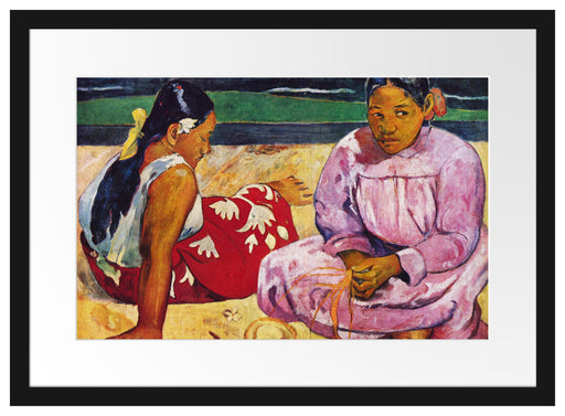 Paul Gauguin - Tahitische Frauenoder Frauen von Tahit Passepartout Rechteckig 40