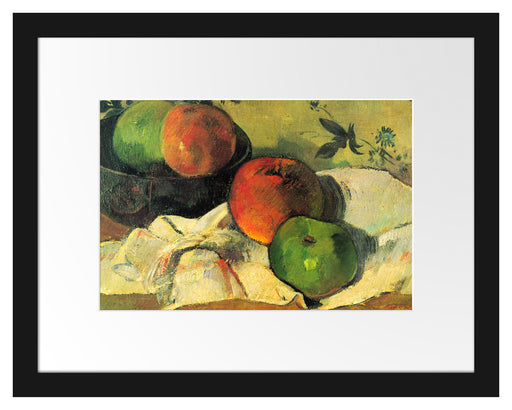 Paul Gauguin - Stillleben Äpfel und Schale  Passepartout Rechteckig 30