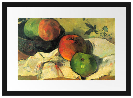 Paul Gauguin - Stillleben Äpfel und Schale  Passepartout Rechteckig 40