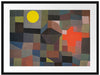 Paul Klee - Feuer bei Vollmond  Passepartout Rechteckig 80