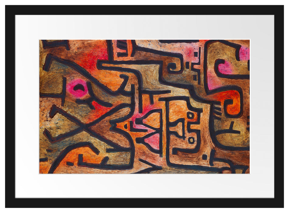 Paul Klee - Waldhexen  Passepartout Rechteckig 40