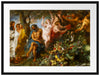 Peter Paul Rubens - Pythagoras verteidigt die vegetaris Passepartout Rechteckig 80