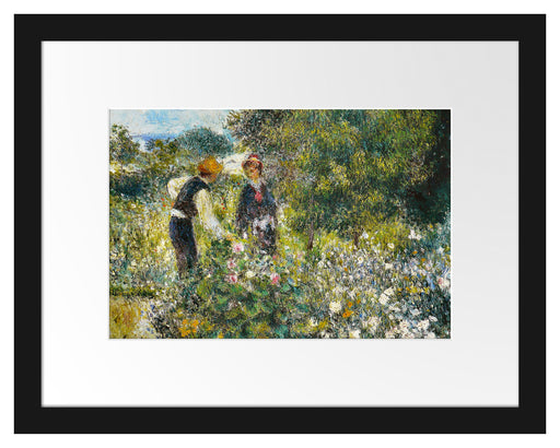 Pierre-Auguste Renoir - Blumen pflücken  Passepartout Rechteckig 30
