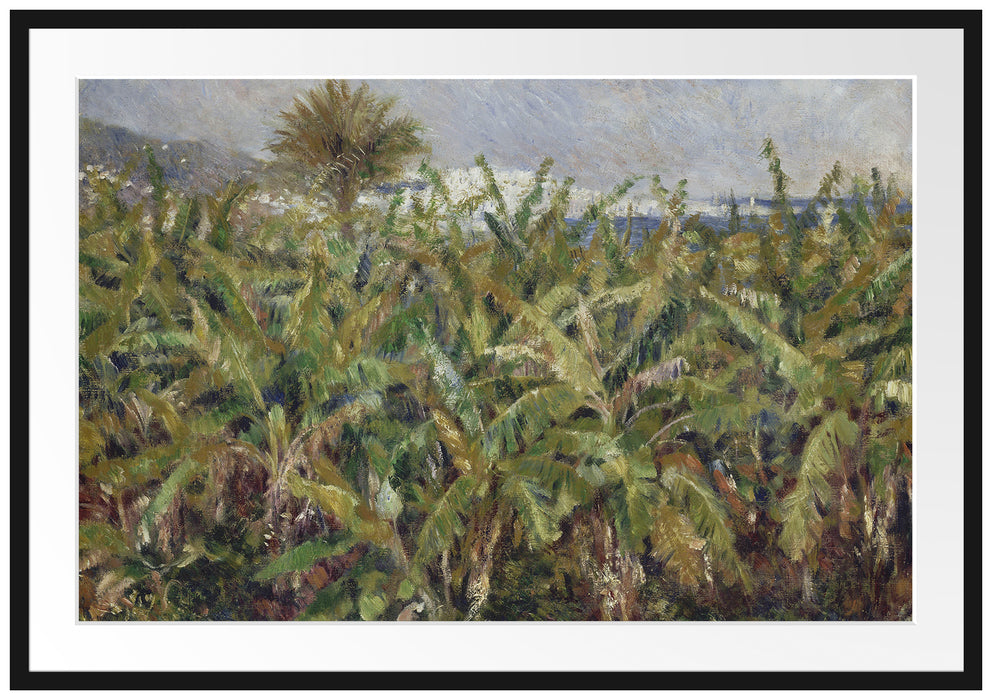 Pierre-Auguste Renoir - Feld mit Bananenbäumen  Passepartout Rechteckig 100