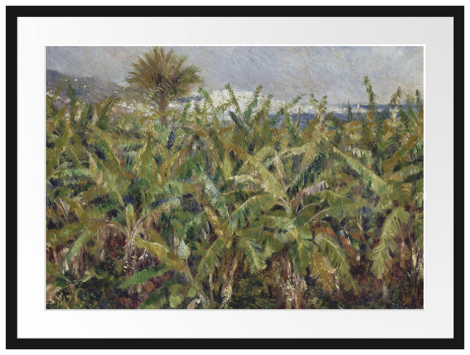 Pierre-Auguste Renoir - Feld mit Bananenbäumen  Passepartout Rechteckig 80