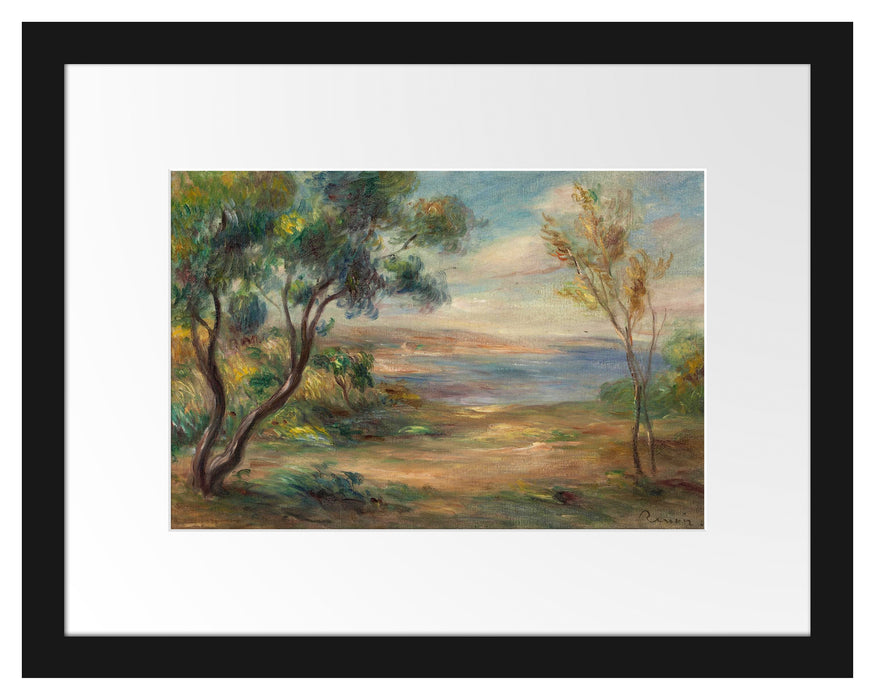Pixxprint Pierre-Auguste Renoir - Bords de mer, im Galerie-Passepartout Bilderrahmen