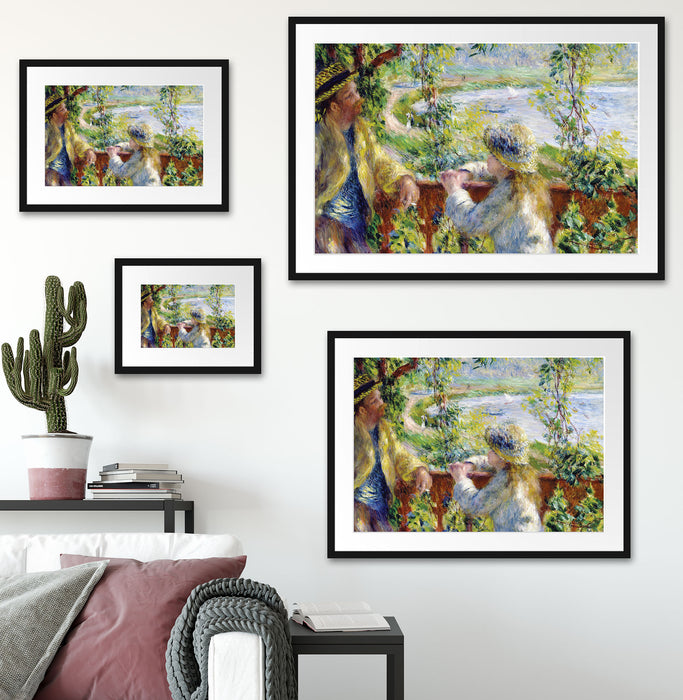Pierre-Auguste Renoir - Am Wassernahe des Sees Passepartout Wohnzimmer Rechteckig