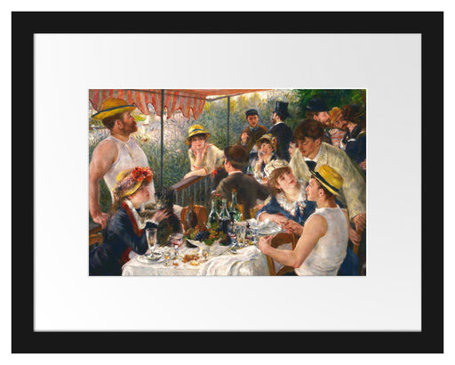 Pierre-Auguste Renoir - Die Mahlzeit der Ruderer Passepartout Rechteckig 30