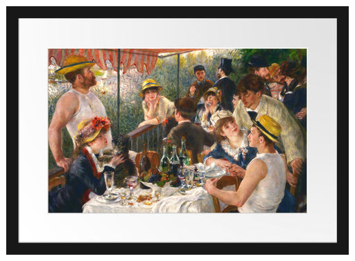 Pierre-Auguste Renoir - Die Mahlzeit der Ruderer Passepartout Rechteckig 40