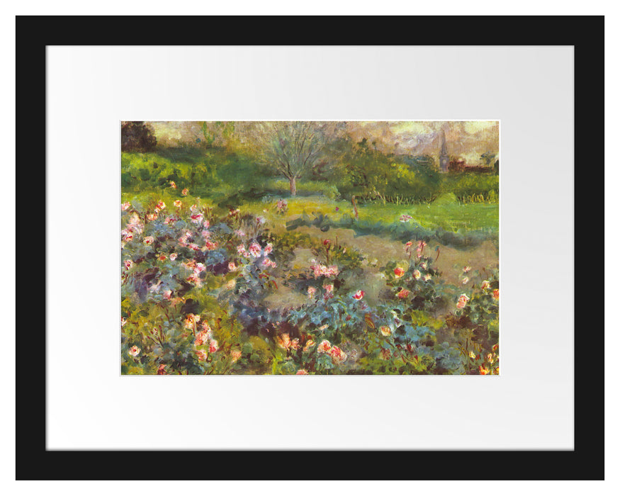 Pixxprint Pierre-Auguste Renoir - Rosenhain , im Galerie-Passepartout Bilderrahmen