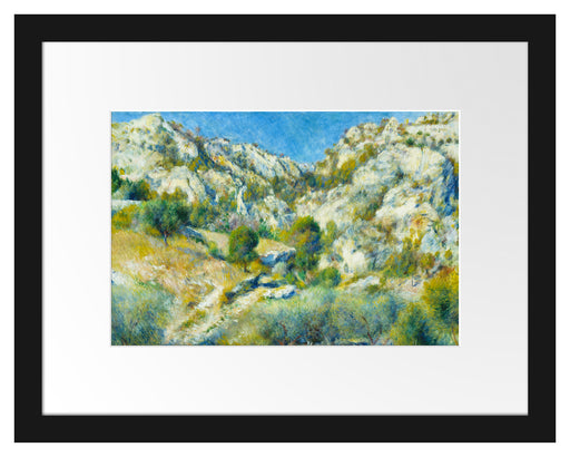 Pierre-Auguste Renoir - Felsige Klippen bei Estaque  Passepartout Rechteckig 30