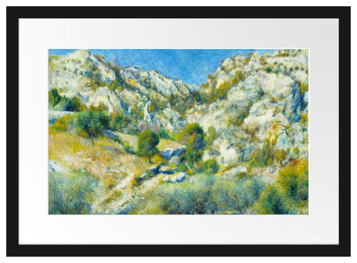 Pierre-Auguste Renoir - Felsige Klippen bei Estaque  Passepartout Rechteckig 40