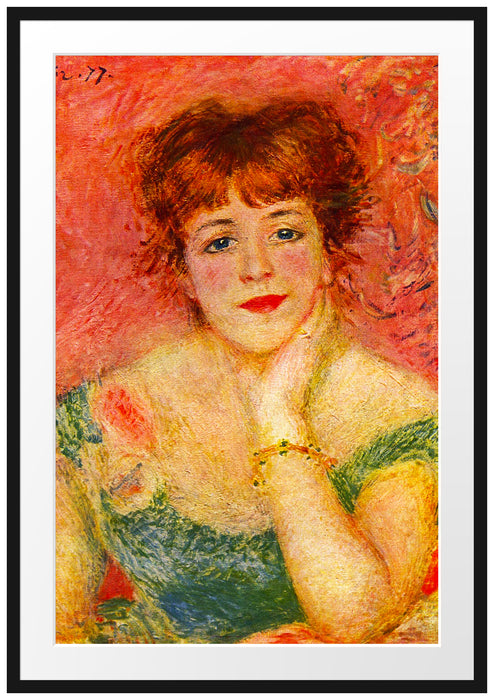Pierre-Auguste Renoir - Portrait der Schauspielerin Jea Passepartout Rechteckig 100