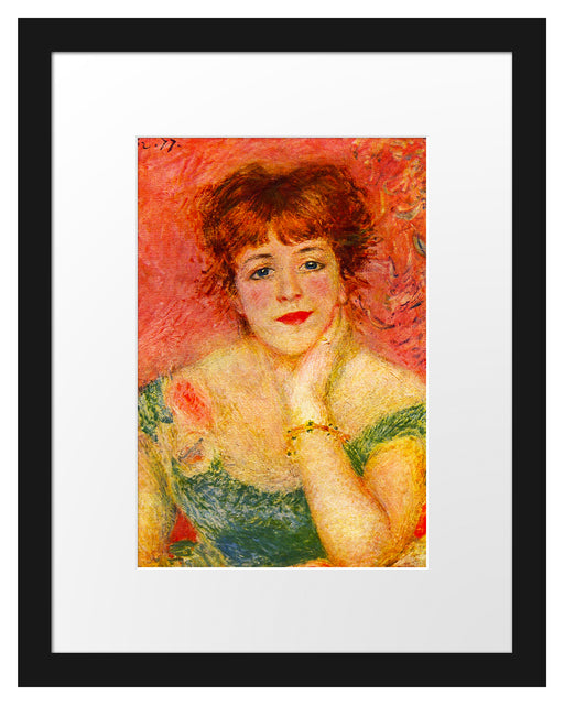 Pierre-Auguste Renoir - Portrait der Schauspielerin Jea Passepartout Rechteckig 30