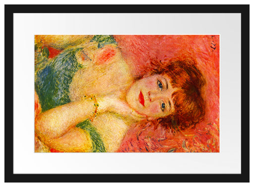 Pierre-Auguste Renoir - Portrait der Schauspielerin Jea Passepartout Rechteckig 40
