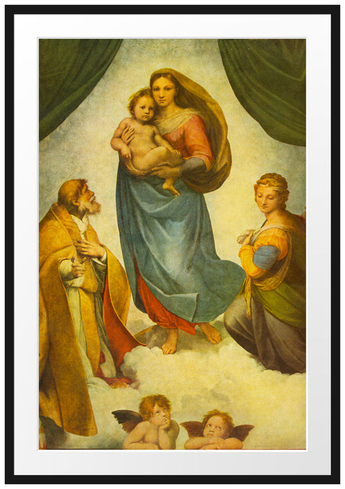 Raffael - Sixtinische Madonna  Passepartout Rechteckig 100
