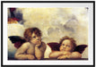 Raffael - Sixtinische Madonna zwei Engel Passepartout Rechteckig 100