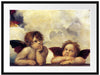 Raffael - Sixtinische Madonna zwei Engel Passepartout Rechteckig 80