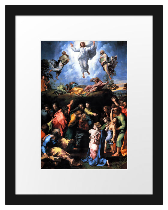 Pixxprint Raffael - Transfiguration , im Galerie-Passepartout Bilderrahmen