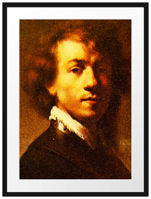 Rembrandt van Rijn - Selbstportrait I Passepartout Rechteckig 80