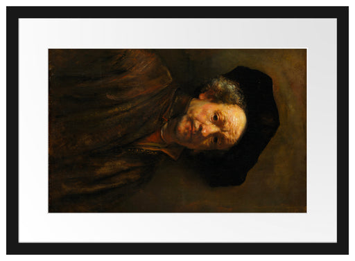 Rembrandt van Rijn - Selbstportrait II Passepartout Rechteckig 40