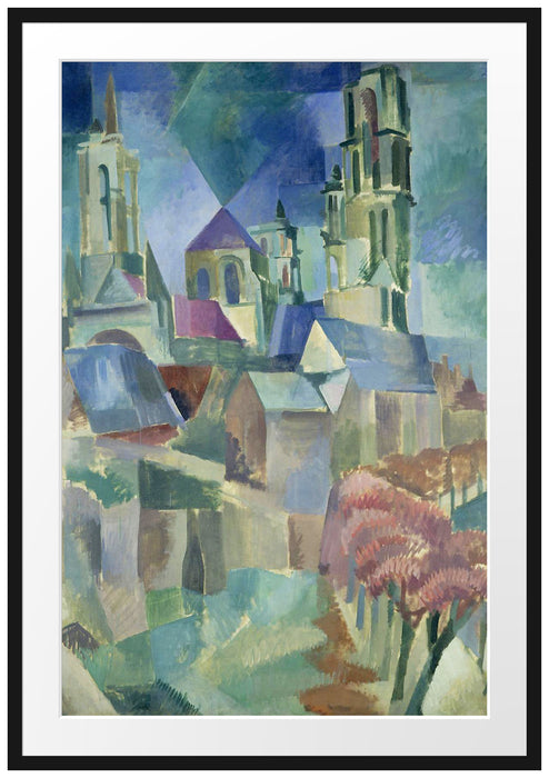 Robert Delaunay - Bild-Studie Die Türme von Laon  Passepartout Rechteckig 100