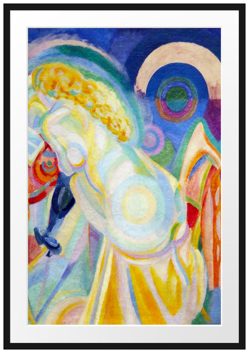 Robert Delaunay - Nackt auf der Toilette  Passepartout Rechteckig 100