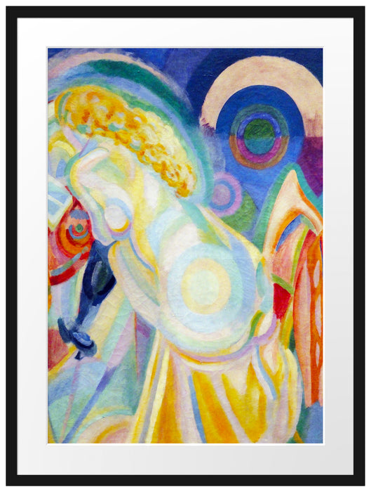 Robert Delaunay - Nackt auf der Toilette  Passepartout Rechteckig 80