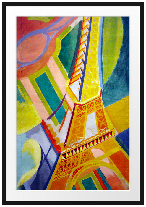 Robert Delaunay - Eiffel-Turm  Passepartout Rechteckig 100