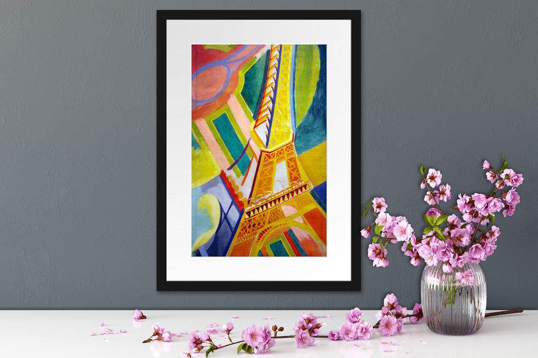 Robert Delaunay - Eiffel-Turm  Passepartout Dateil Rechteckig