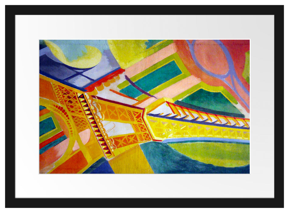 Robert Delaunay - Eiffel-Turm  Passepartout Rechteckig 40