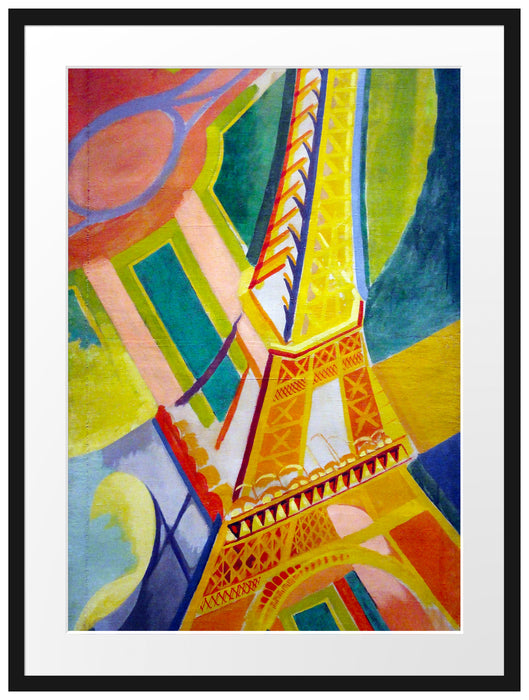 Robert Delaunay - Eiffel-Turm  Passepartout Rechteckig 80