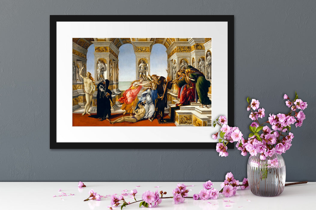 Sandro Botticelli - Die Verleumdung des Apelles  Passepartout Dateil Rechteckig