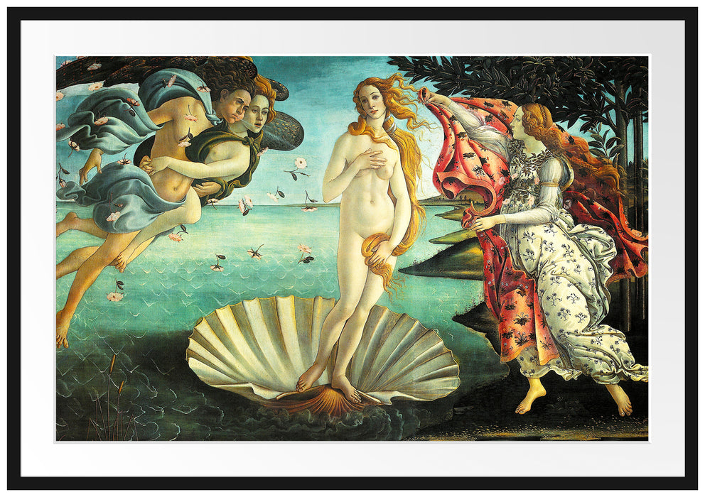 Sandro Botticelli - Die Geburt der Venus  Passepartout Rechteckig 100